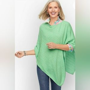 Nwt's Textured knit ASYMMETRICAL PONCHO | PLUS X/1X | Mint Green